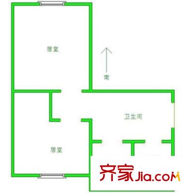 東江南里戶型圖戶型圖 2室1廳1衛(wèi)1廚