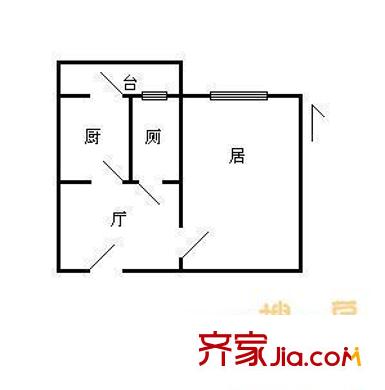 嘉陵東里戶型圖戶型圖 1室1廳1衛(wèi)1廚