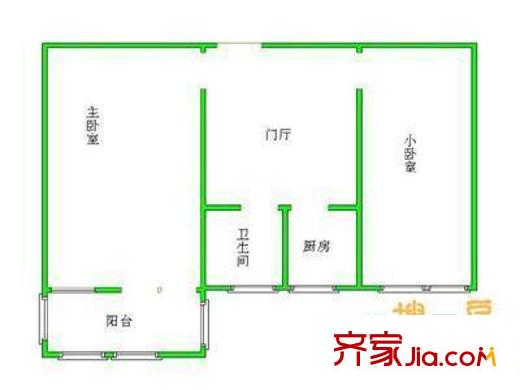 嘉陵東里戶型圖戶型圖 2室1廳1衛(wèi)1廚