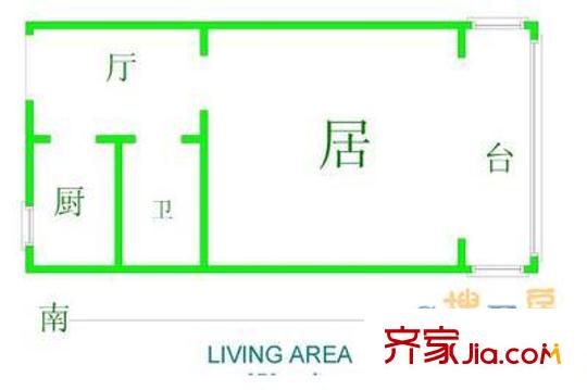 賓水里戶型圖戶型圖 1室1廳1衛(wèi)1廚
