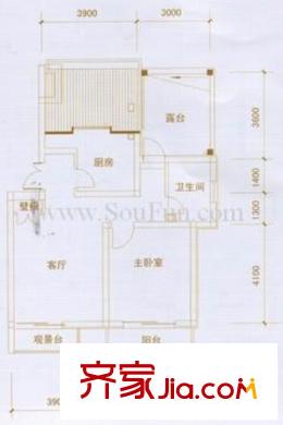 天江格調(diào)蘭庭戶型圖戶型圖 1室1廳1衛(wèi)1廚