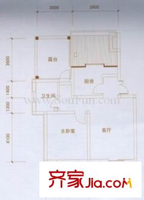 天江格調(diào)蘭庭戶型圖戶型圖 1室1廳1衛(wèi)1廚