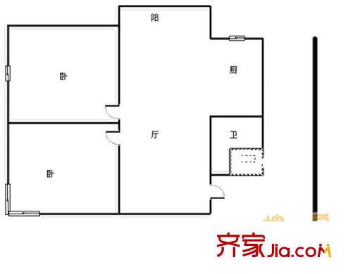 賓水里戶型圖戶型圖 1室1廳1衛(wèi)1廚