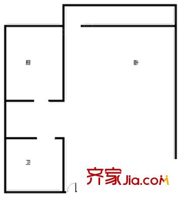 天一庄户型图1室1厅户型图 1室1厅1卫1厨