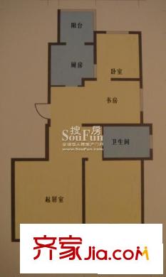 雅潤嘉園戶型圖01 2室2廳1衛(wèi)