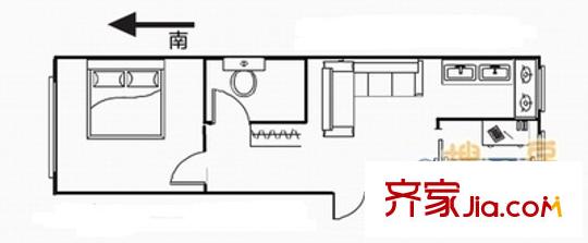宜川北里戶型圖戶型圖 2室1廳1衛(wèi)1廚