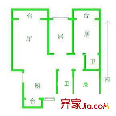 亞中花園戶型圖戶型圖 3室1廳2衛(wèi)1廚