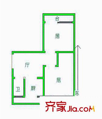 金平東里戶型圖戶型圖 2室1廳1衛(wèi)1廚