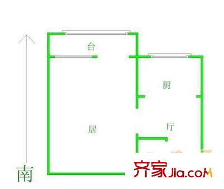雅園里戶型圖戶型圖 1室1廳1衛(wèi)1廚