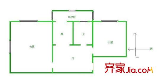 紫金北里戶型圖 戶型圖 2室1廳1衛(wèi)1廚