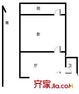 紫金北里戶型圖戶型圖 1室1廳1衛(wèi)1廚