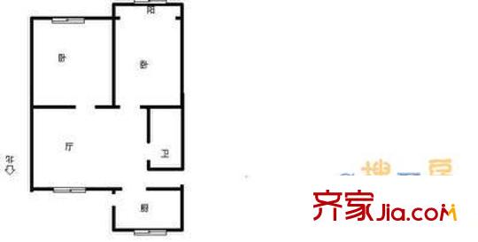 景湖里戶型圖戶型圖 2室1廳1衛(wèi)1廚