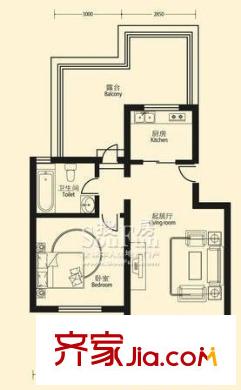 北岸尚城戶型圖戶型圖 1室1廳1衛(wèi)