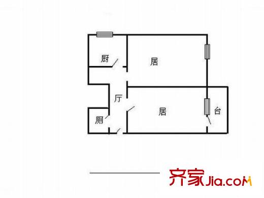 盈江西里戶型圖戶型圖 2室1廳1衛(wèi)1廚