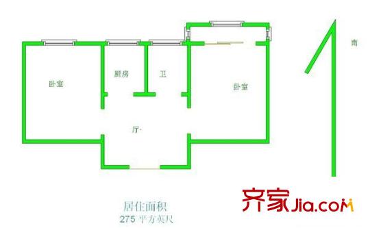 盈江西里戶型圖戶型圖 2室1廳1衛(wèi)1廚