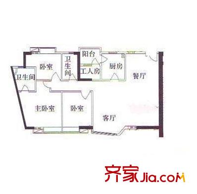 星汇园户型图4室2厅户型图 4室2厅2卫1厨