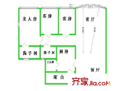 星汇园 3室 户型图