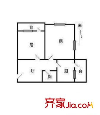 近園里 2室 戶型圖