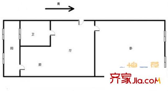 方正龍?zhí)靾@戶型圖戶型圖 1室1廳1衛(wèi)1廚