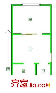 涪江北里戶型圖戶型圖 1室1廳1衛(wèi)1廚