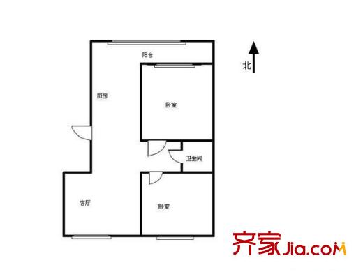 興泰西里戶型圖戶型圖 2室1廳1衛(wèi)1廚