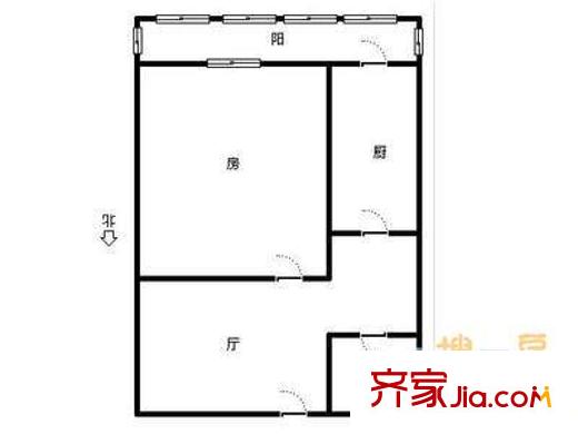 興泰西里戶型圖戶型圖 1室1廳1衛(wèi)1廚