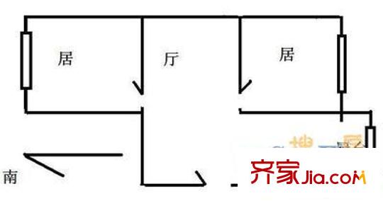 凌研里戶型圖戶型圖 2室1廳1衛(wèi)1廚