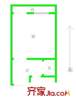 積慶里戶型圖戶型圖 1室1廳1衛(wèi)1廚