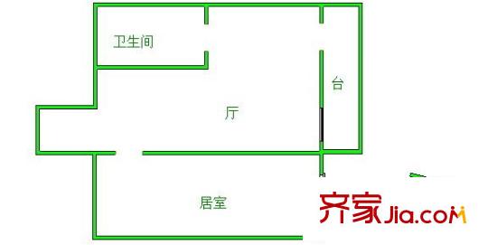 昌源公寓 1室 戶型圖