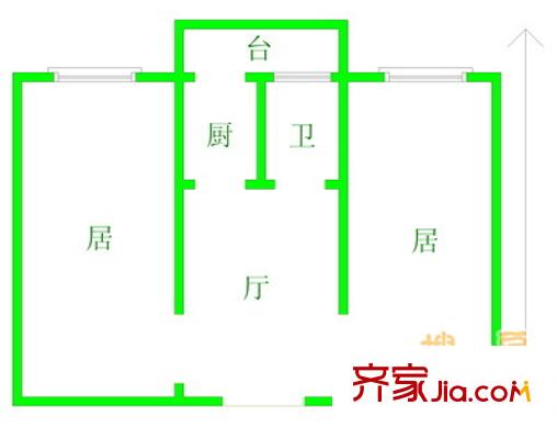 新聞里戶型圖戶型圖 2室1廳1衛(wèi)1廚