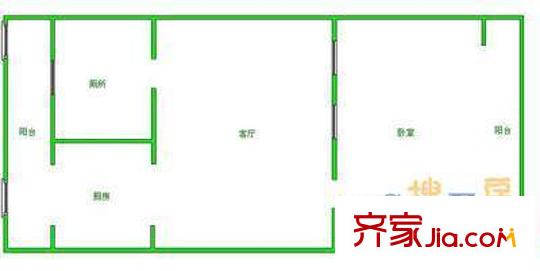 上江花園戶型圖戶型圖 1室1廳1衛(wèi)1廚
