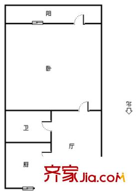 冶金東里戶型圖戶型圖 1室1廳1衛(wèi)1廚
