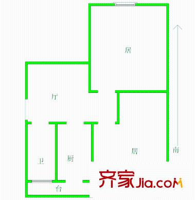 保康里戶型圖戶型圖 2室1廳1衛(wèi)1廚