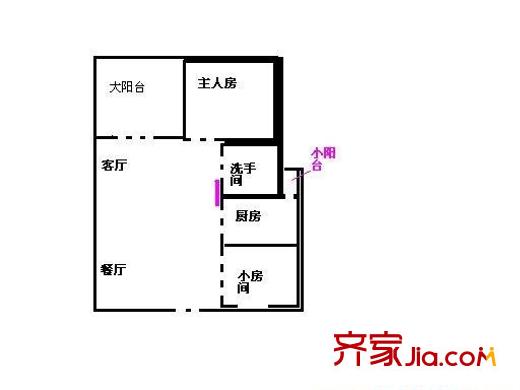 怡康家園戶型圖戶型圖 2室2廳1衛(wèi)1廚