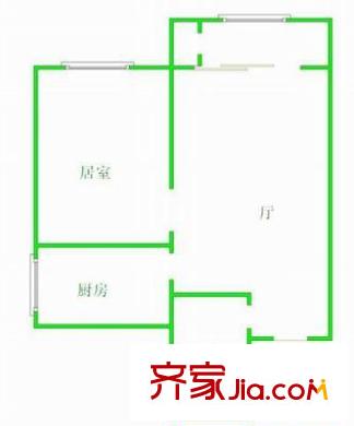 臨渭家園戶(hù)型圖 戶(hù)型圖 1室1廳1衛(wèi)1廚