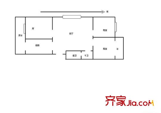 景逸園戶型圖戶型圖 3室1廳2衛(wèi)1廚