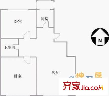 馨達(dá)園戶型圖戶型圖 2室1廳1衛(wèi)1廚