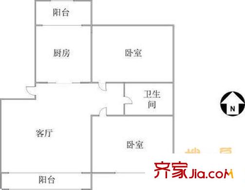 馨達(dá)園戶型圖戶型圖 2室1廳1衛(wèi)1廚