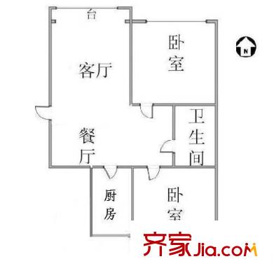 馨達(dá)園戶型圖戶型圖 2室1廳1衛(wèi)1廚