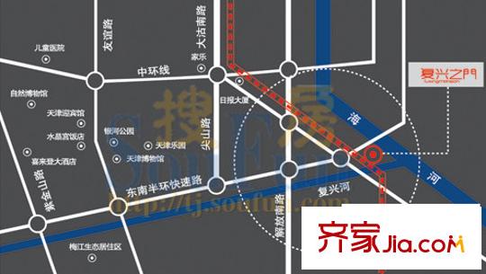 復(fù)興門家園交通圖