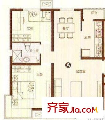 連心里戶型圖戶型圖 2室2廳1衛(wèi)1廚