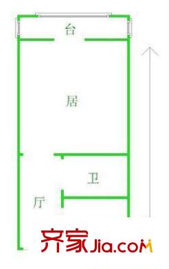 連心里戶型圖戶型圖 1室1廳1衛(wèi)1廚