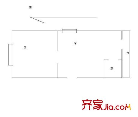 連心里戶型圖戶型圖 1室1廳1衛(wèi)1廚