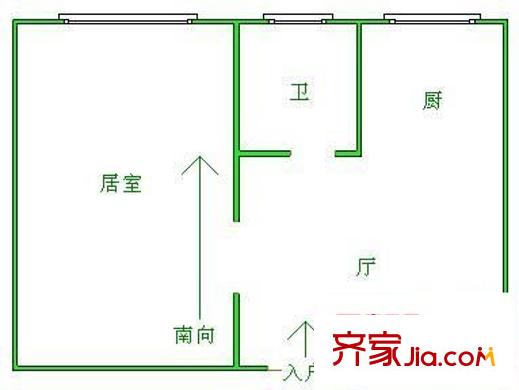 云山里戶型圖戶型圖 1室1廳1衛(wèi)1廚