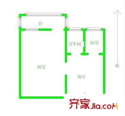 云山里 1室 戶型圖