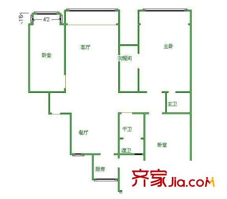 華夏津典漣水園戶(hù)型圖戶(hù)型圖 3室2廳2衛(wèi)1廚