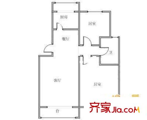 彩虹花園戶型圖戶型圖 2室2廳1衛(wèi)
