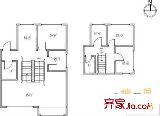 彩虹花園戶型圖戶型圖 5室3廳2衛(wèi)1廚