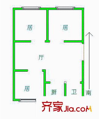 玉皇里戶型圖戶型圖 3室1廳1衛(wèi)1廚