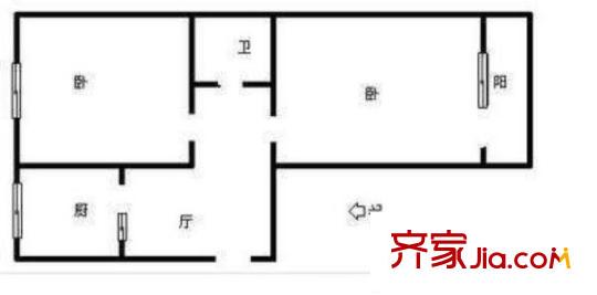玉皇里 2室 戶型圖